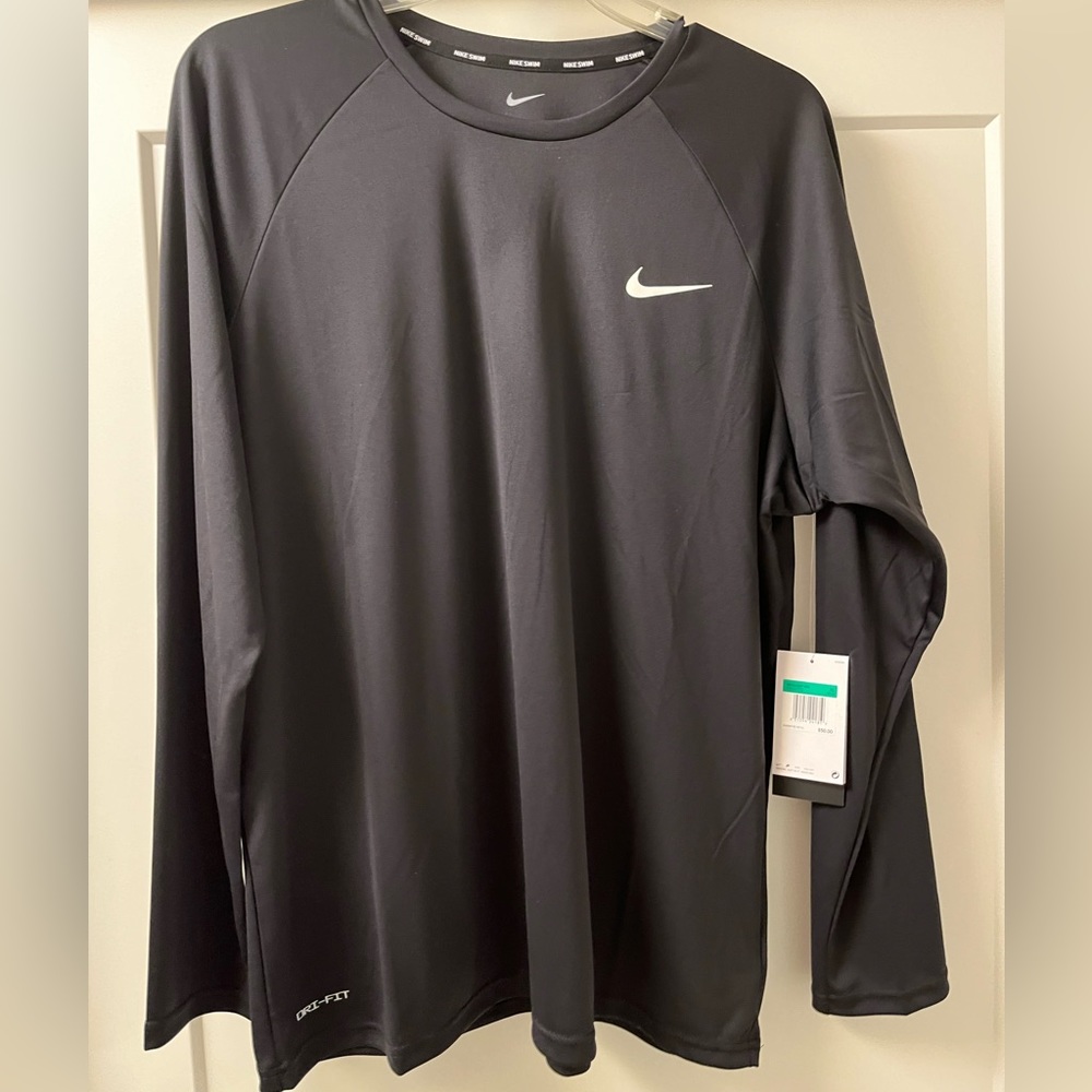 NWT-Nike Men's Long-Sleeve Swim Shirt-XL - Picture 6 of 8